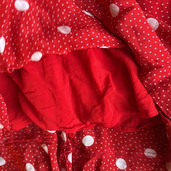 The Kooples Moonlight Dots Red and White Mini Dress, size 0 - Picture 10 of 10